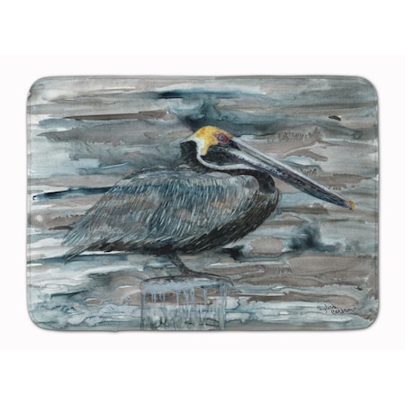 Carolines Treasures Pelican in Grey Machine Washable Memory Foam Mat 8946RUG